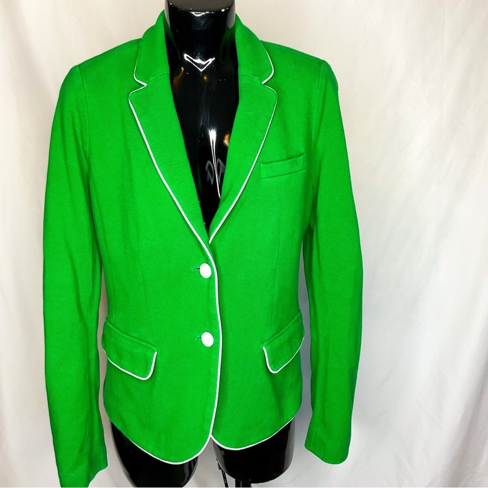 Gap Academy Blazer Green White Trim Preppy Jacket 8